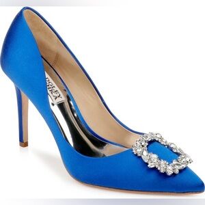 Badgley Mischka Cher Crystal Embellished Pump Pointed Toe Heels